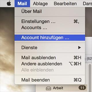 E-Mail Konto auf dem Mac einrichten In dieser Anleitung wird auf die Version 10.