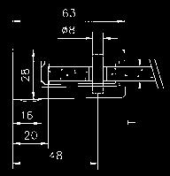 V2A Glasklemm-System VE Artikel-Nr: Glasstärke T Anschluß V2A Modell 20 4 13.2006.000.12 6 Flach 8,35 4 34308 8 Flach 8,35 4 13.2007.000.12 6,76 (3-0,76-3) Flach 8,35 4 13.2006.033.