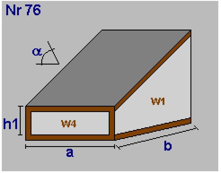 Geometrieausdruck DG Rück Dachneigung a( ),00 a = 4,0 b = 0,80 h=,90 lichte Raumhöhe =,90 + obere Decke: 0, =>,m BGF -,8m² BRI -0,04m³ Dachfl.