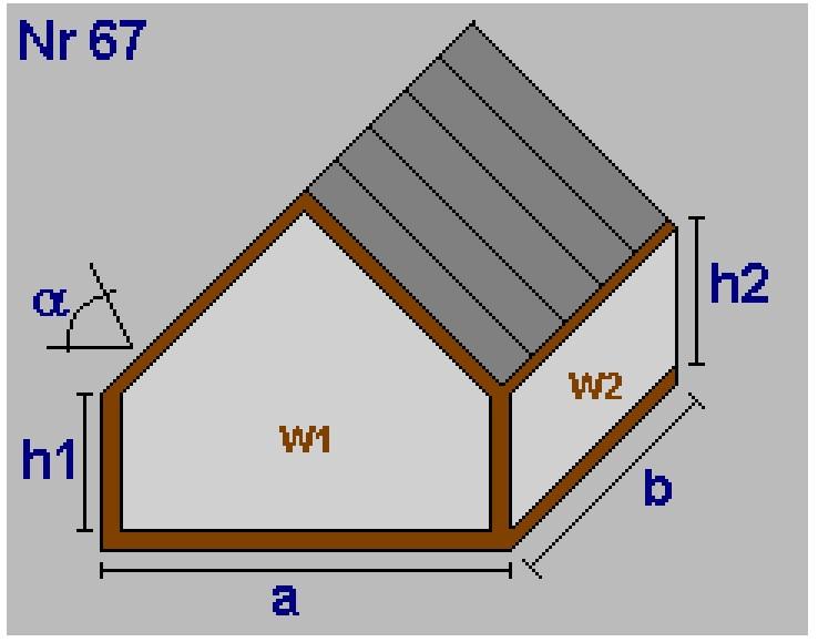Geometrieausdruck EG Vor a = 5,5 b =,60 lichte Raumhöhe =,50 + obere Decke: 0,50 =>,00m BGF 8,4m² BRI 4,7m³ Wand W 4,80m² AW0 Außenwand Wand W -5,45m² AW0 Wand W 4,80m² AW0 Wand W4 5,45m² AW0 Decke