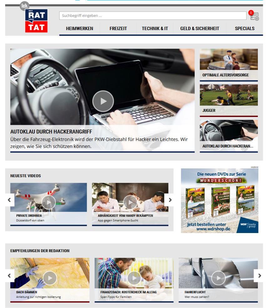 at & Tat Das Bewegtbild-atgeberportal Qualitätsinhalte at & Tat ist eine Webseite mit professionell produziertem und leicht verständlichem Video-Content in Clipform (3 bis 10 Minuten Länge).