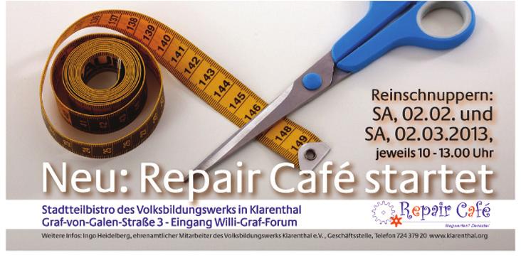 2 Repair-Cafés In Europa werfen wir Vieles weg, was noch ganz brauchbar ist; auch Sachen, an denen nicht viel kaputt ist und die nach einer einfachen Reparatur problemlos wieder verwendet werden