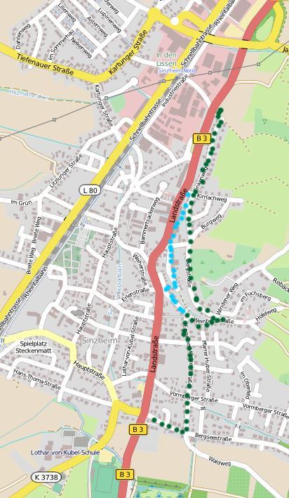 Fahrradweg östlich der B3 Warten auf die Fertigstellung der B3(neu), Umwidmung/Rückstufung der B3(alt) darauf wird immer wieder hingewiesen. Doch was passiert, wenn dieses Zustand eintrifft?