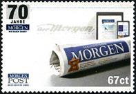 8. Juli 2016 - Ausgabe "70 Jahre Morgenpost" - selbstklebend - MiNr Sondermarke "70 Jahre Morgenpost", 67 Cent selbstk.