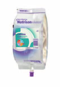 Nutrison advanced Cubison + Produktmerkmale normokalorisch (1,04 /ml) eiweißreich (22 En% ) reich an Arginin, Zink und Antioxidantien 27 % MCT im Fettanteil mit prebiotischer Ballaststoffmischung mf6