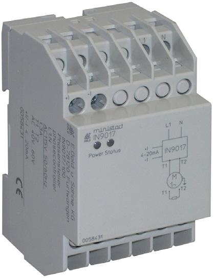 ..20mA - ohmsche Lasten - Infrarotheizungen - Lüfter - Kompressoren Aufbau und Wirkungsweise M9239 Diese Phasensteller sind robuste elektronische Steuergeräte für die Spannungseinstellung mittels