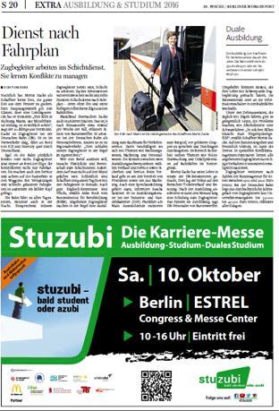 Formate, Platzierungen und Preise für Unternehmen Eckdaten Titel: Berliner Morgenpost I Beilage KARRIERE Zeitungsformat: Tabloid-Beilage (B 48 mm x H 370 mm) mm-preis:,55 (s/w 4c)
