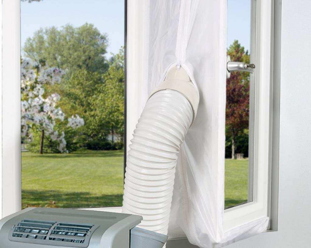Eine einfache und montagefreundliche Problemlösung. Warme Luft kann nun von außen nicht mehr durch die Fensteröffnung in den Raum gelangen.