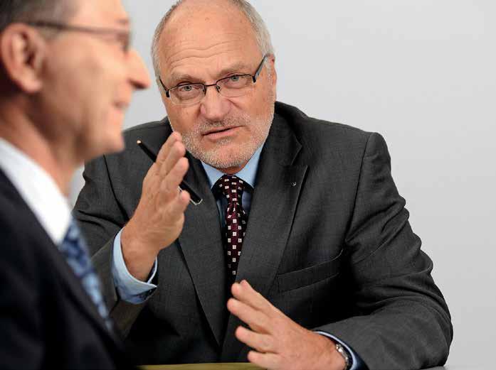 Verwaltungsrat der Auto AG Holding: ( oben von links ) Georges Theiler, Peter Brunner, Dr.