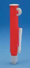 1 ml up to 20 ml, tapered nose cone accepts pipette mouth piece outside-ø from 4 mm to 10.