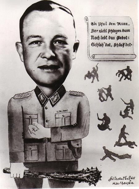 Abbildung 60: Simon Wiesenthal, Der Lagerkommandant, Kollage,