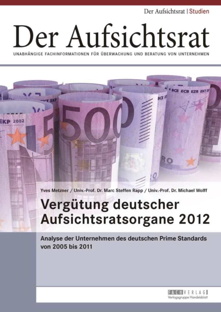 E. Exkurs: Vergütungsentwicklung in deutschen Aufsichtsräten Seit September 2013 Yves Metzner/Marc