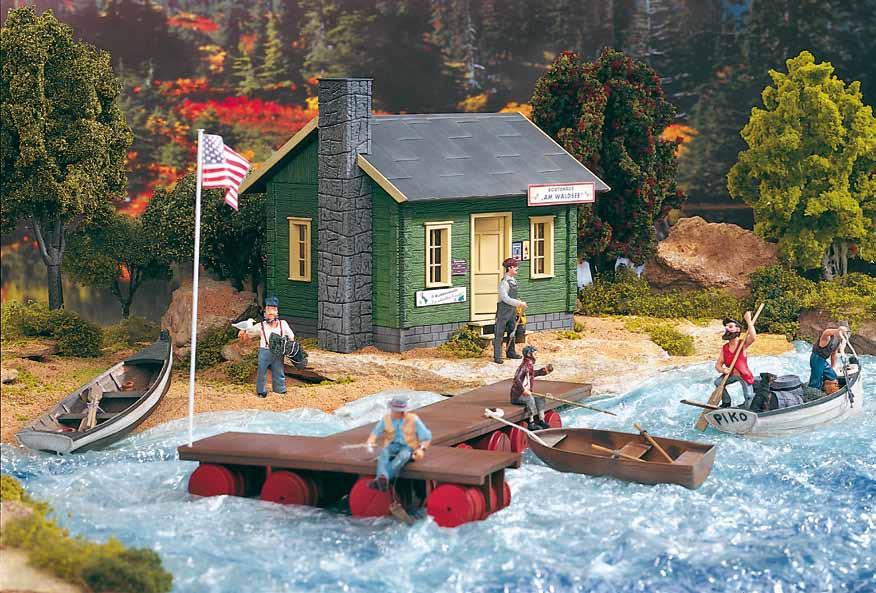The gazebo is weather-resistant and is a great attraction on any layout. 462103 Bootshaus Am Waldsee 462103 Bait & Tackle Shop Bootshaus: 254 x 230 x 230 mm House: 10.