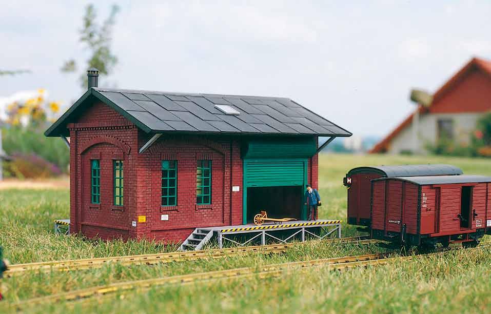 The kiosk is realistically weathered and weather proof.