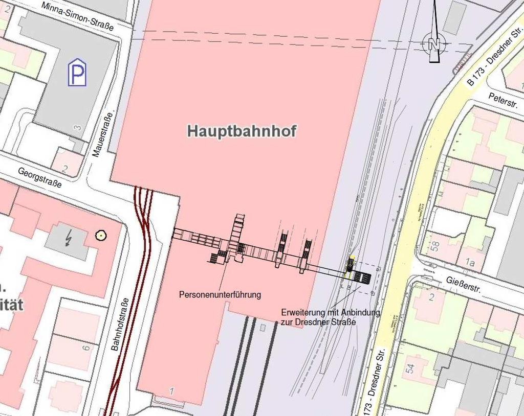 Tunnel Hauptbahnhof Sachstand Erweiterung Personenunterführung mit Anbindung