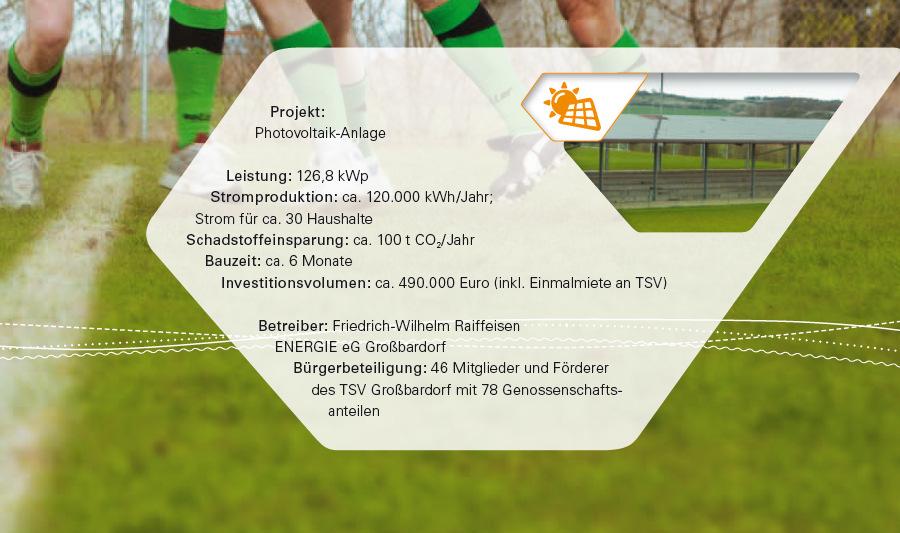 Beispiele Bürgeranlagen / Kommunale Anlagen Photovoltaikanlage»Der Nutzeffekt für den Verein stand im Vordergrund.