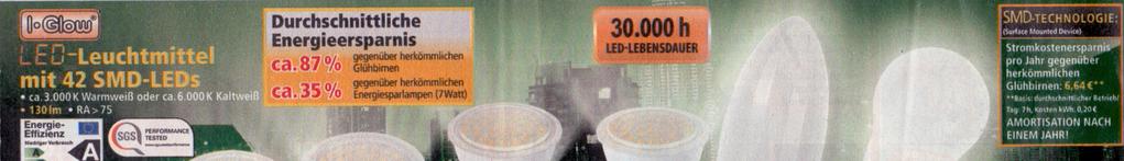 Beispiele von Angeboten für LED-Lampen Was fällt bei diesem Angebot auf? Lebensdauer 30.