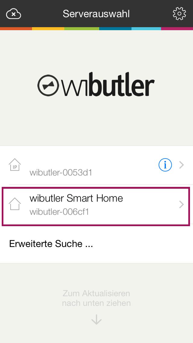 Schritt 1: Erste Schritte Starte die wibutler-app und wähle