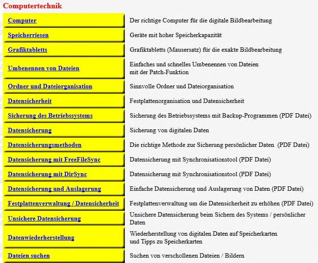 Bitte informieren Sie sich zu den Themen der Datensicherung unter www.ffc-ketsch.de/tips_1.