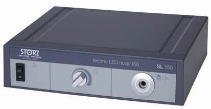 Lichtquellen-Tischgeräte TECHNO LED NOVA 150 Die kompakte Hochleistungs-Kaltlichtquelle TECHNO LED NOVA 150 liefert klares, weißes Licht, das kaum Hitze ausstrahlt.