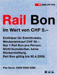 3 Rail Bon 30 Allgemein 30.00 Der Rail Bon wird bei allen am Tarif 600 beteiligten Transportunternehmen als Zahlungsmittel akzeptiert. Der Rail Bon ist unpersönlich.