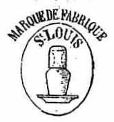 Louis Alsace - Lorraine Dépôt à Paris 30, Rue de Paradis Poisonnière, 30 Moulure Marque de Fabrique Wasserkaraffe und -becher in Oval mit S T.