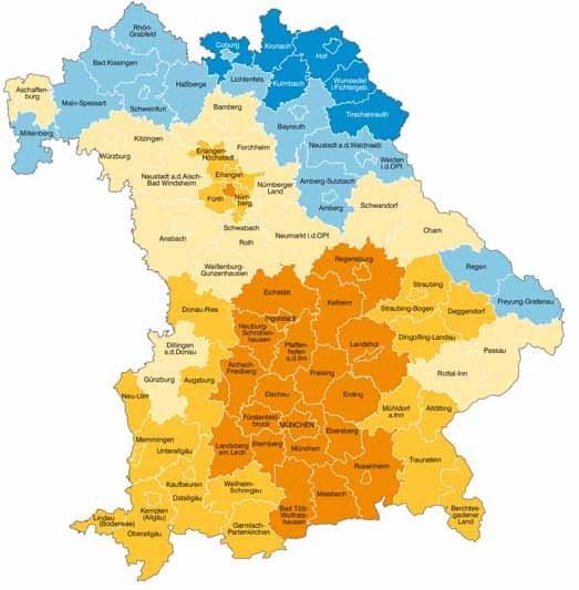 Sozialräumliche Analyse Statistische Auswertung Prognose Einwohnerentwicklung Bevölkerungsentwicklung in den kreisfreien Städten und Landkreisen Bayerns Veränderung 2034 gegenüber 2014 in Prozent