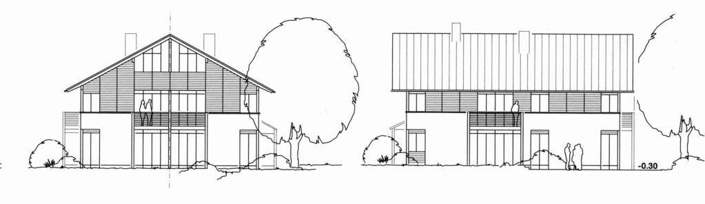 Planung von Wohnhäusern Konzepte Einfamilien- Doppel- und Reihenhäuser 2 Doppelhaus mit 2