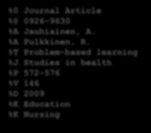 }, year = {2009}, title = {Problem-based learning and e-learning methods in clinical practice}, keywords = {Education; Nursing}, pages =