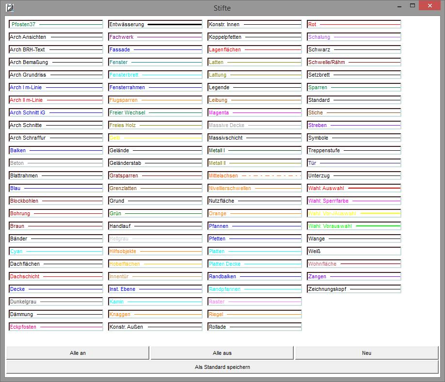 Programmleitfaden der S+S 3D-CAD / CAM Software: Stifte Farben Texturen Seite 3 2.