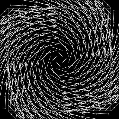 2.2 Das Vektorfeld Ein Vektorfeld ist eine Funktion, die jedem Raumpunkt einen Vektor zuordnet. Hier ein zweidimensionales Strömungsfeld (Quelle Wikipedia): Definition 2.