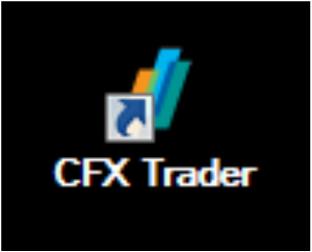 Starten Sie nun den CFX Trader - wie auch von anderen Programmen gewohnt - durch einen Doppelklick auf folgendes Symbol (zu finden