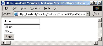 HttpRequest (Request- und Formularparameter) <form Runat="server"> <asp:textbox ID="text1" Runat="server" /><br> <asp:textbox ID="text2" Runat="server" /><br> <asp:checkbox ID="checkbox" Text="box"