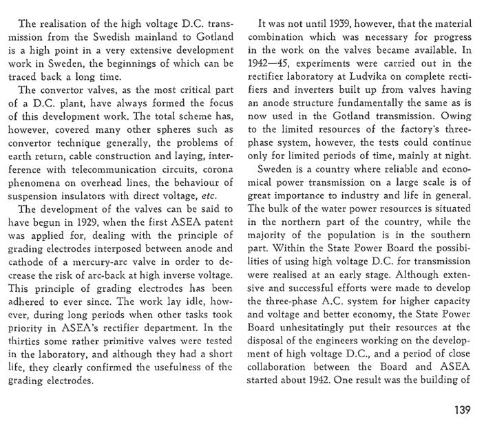 6 Erste Seite des Artikels von Uno Lamm über die Gotland-Verbindung im ASEA Journal aus dem Jahr 1954 ASEA begann Mitte der 1960er Jahre mit der Entwicklung von Thyristoren.