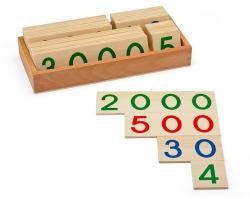 Sehr beliebt sind auch die aus Holz gesägten, beidseitig rot lackierten Zahlen. Inhalt: 10 Zahlenschilder 1 bis 10 (je ca. 6,5 x 8 cm), 10 Zahlen aus Holz 0 bis 9 (je ca.