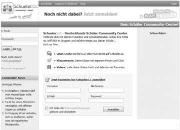A 3.7 SOCIÁLNE SIETE Schueler.cc prehľad Schueler.cc prehľad Ďalšiu obľúbenú chatovaciu miestnosť nájdete na adrese www.schueler.cc. Ako už samotný názov napovedá, zameriava sa predovšetkým na žiačky a žiakov a má viac ako jeden milión registrovaných užívateľov.