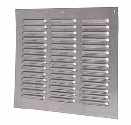 Surface-mounted metal grilles / Metallgitter zum nlehnen Square and rectangular, surface-mounted aluminium grilles with transparent protective film. With and without mesh.
