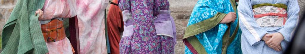 Kurs Nr. 19 Kimono Der Kimono (Hitoe Kosode ungefüttertes Obergewand) ist in Japan seit mehr als tausend Jahren als Gewand für Alt und Jung, für Mann und Frau bekannt.