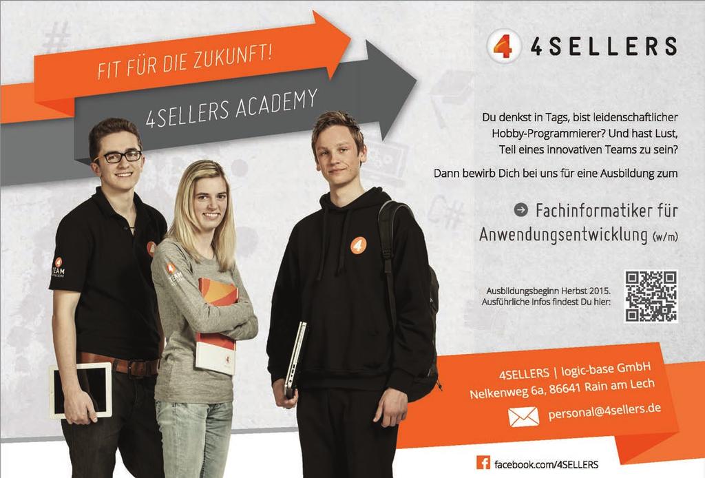26 Ausbildungsmagazin 4 SELLERS logic-base GmbH Ausbildung im Software-Unternehmen Schon von der 4SELLERS Academy gehört?