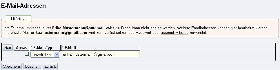 4 QIS-Portal für Prüfung und Studium Allgemeine Verwaltung (Kontaktdaten) Über die Funktion Allgemeine Verwaltung erhalten Sie folgende Übersicht: Über den Link Kontaktdaten können Sie auf der