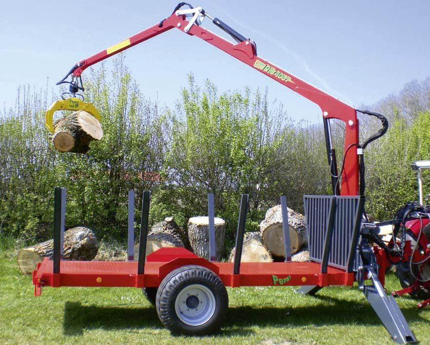Kleiner Brennholzwagen PRW 6 t mit Auflaufbremse und lieferbar mit
