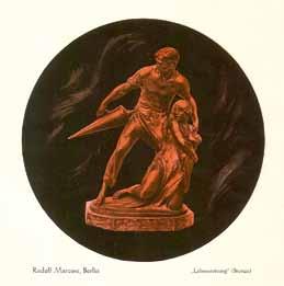 Verschiedene Figuren Rudolf Marcuse Deutschland, 1878 1930 Lebensrettung (mit Minimax-Feuerlöscher) Bronze, 67 cm Signatur: Rudolf Marcuse