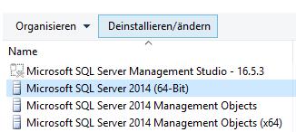 Deinstallation einer Instanz auf einem fremden MS SQL Server 4.7 4.