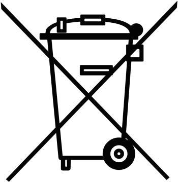 Das Symbol der durchgestrichenen Abfalltonne auf Rädern bedeutet, dass das Produkt in der Europäischen Union einer getrennten Müllsammlung zugeführt werden muss.