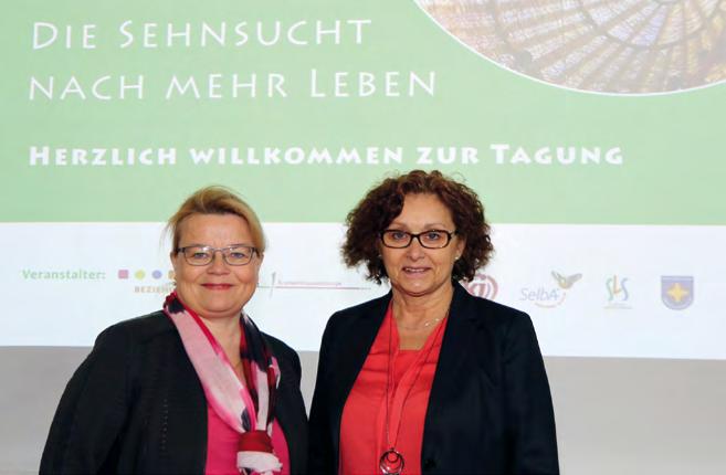news < Die Moderatorinnen der Tagung: Mag. Silvia Breitwieser (Telefonseelsorge), Maria Hofstadler MBA (SelbA) Dr. Claudius Stein, Ärztl.