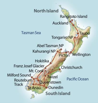 Arataki - Neuseelands schönste Wandertouren 23 Tage Neuseeland ab Auckland oder Christchurch Auf einen Blick 23 Tage Kleingruppenreise viele Wanderungen enthalten gutes Preis-/Leistungsverhältnis