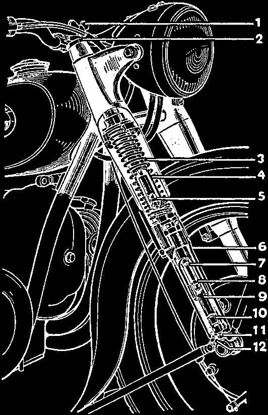 Bei der Laufmaschine von Carl von Drais 1817 diente eine V-förmige Vorderradgabel zur Aufnahme und Übertragung der Stütz- und Lenkkräfte, während die Lenkvorrichtung selbst noch aus einer Reibscheit-