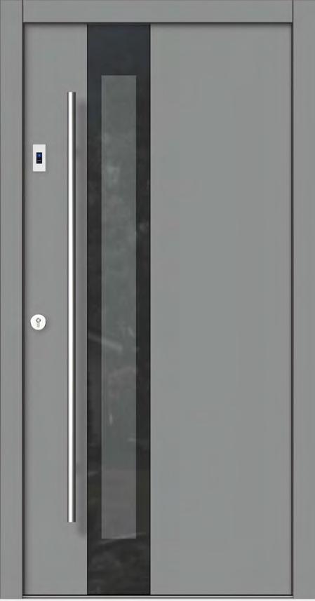 HOLZ VETRO V22 V10 V22 Holzart: Lärche Farbe: L1 Glas: Parsol grau mit Email schwarz, mittlere Scheibe Satinato weiß Außenrosette: ZAR