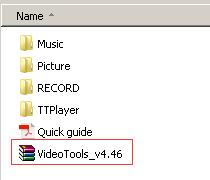 zum letzten Menü zurückzukehren. HINWEIS: Das Gerät unterstützt nur 160 * 128 Videos. Sie können Video-Dateien mittels der Tools im Gerät konvertieren.