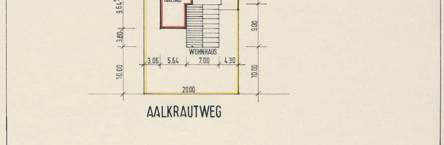 Becker, Hamburg aus dem Jahre 1962 "Erweiterung des Einfamilienhauses durch Flachdachanbau" des